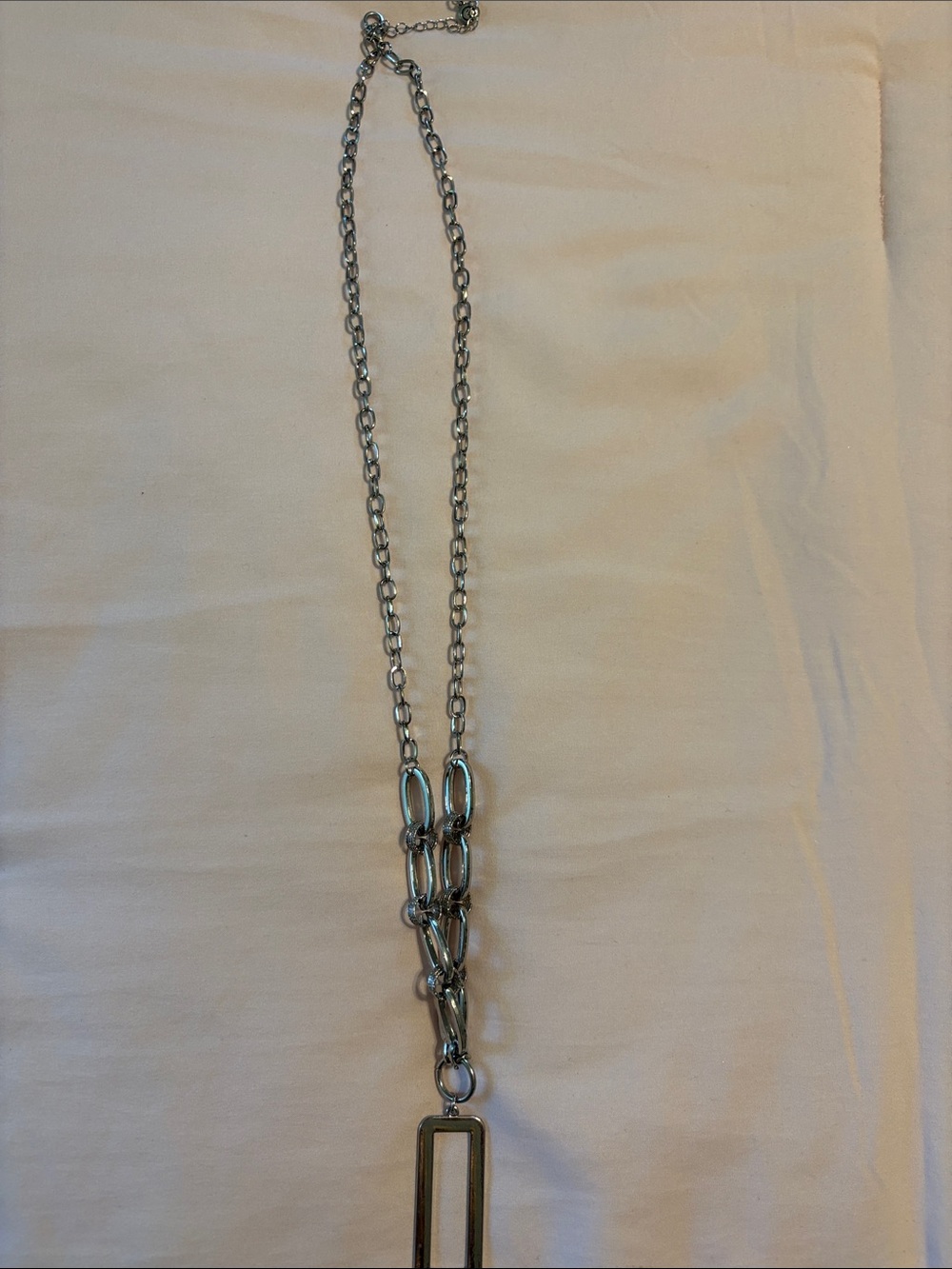 belk Silver Tone Geometric Pendant Necklace